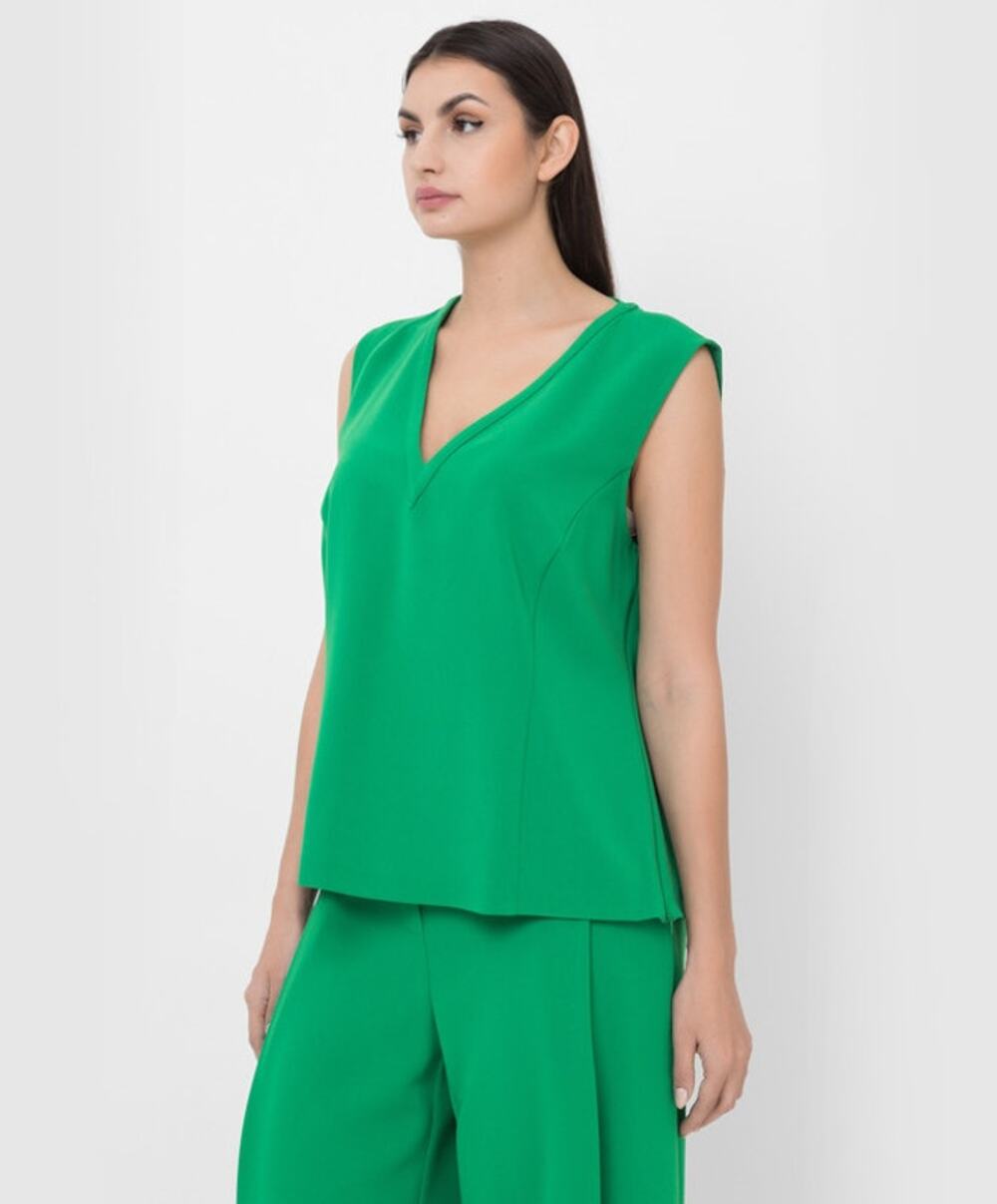 NWT Marina Rinaldi Bebop Green Blouse Plus size 20 Old Money Quiet Luxury Italy